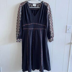 Wrap London Embroidered Dress Crinkle